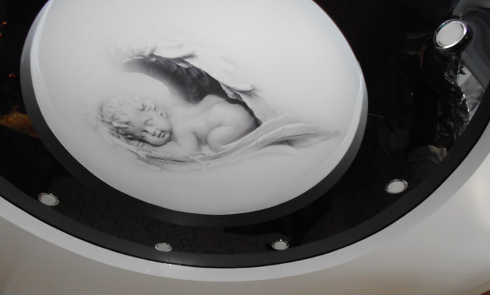 фотопечать с изображением ангела на потолке фотопечать с изображением ангела на потолке