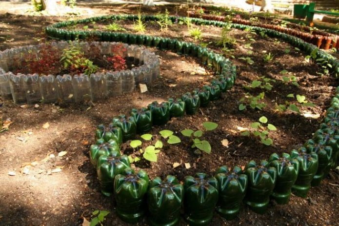 бордюры из бутылок бордюры из бутылок