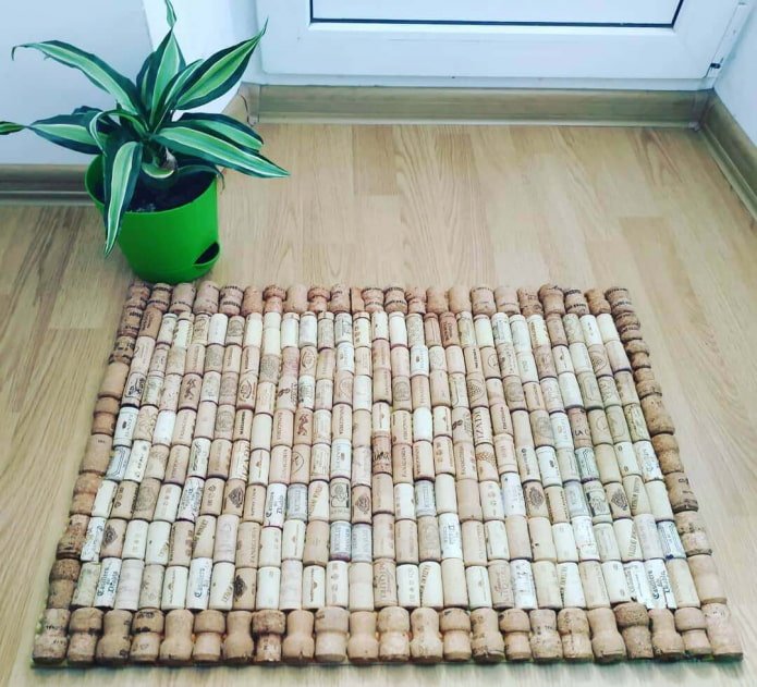 коврик для ног из пробок коврик для ног из пробок