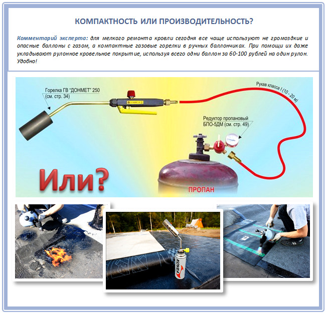 Газовые горелки для ремонта кровли: обзор моделей и советы выбора